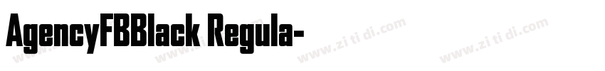 AgencyFBBlack Regula字体转换